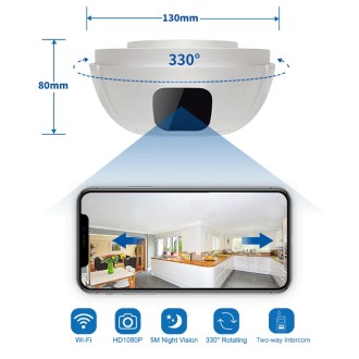 Telecamera Wi-Fi nascosta in un rilevatore di fumo
