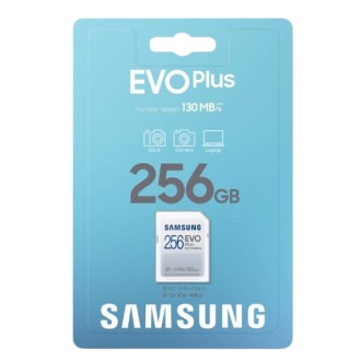 Scheda Micro SD Samsung EVO Plus 256GB con adattatore SD, Classe 10
