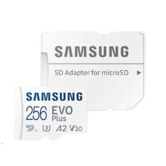 Scheda Micro SD Samsung EVO Plus 256GB con adattatore SD, Classe 10