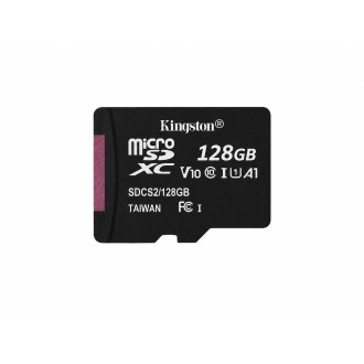 Scheda di memoria Micro SD Kingston 128GB con adattatore SD, Classe 10
