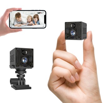 Mini telecamera 2K WiFi con visione notturna IR e sensore PIR