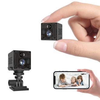 Mini telecamera 2K WiFi con visione notturna IR e sensore PIR