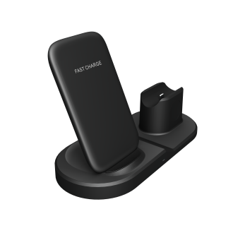 Telecamera Wi-Fi 3-in-1 in caricatore wireless multifunzionale 15W per iPhone e AirPods