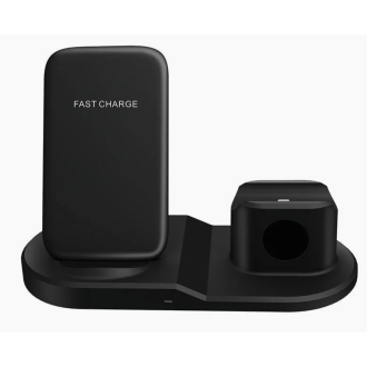 Telecamera Wi-Fi 3-in-1 in caricatore wireless multifunzionale 15W per iPhone e AirPods