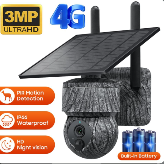 Telecamera di sicurezza PTZ solare 4G rotante