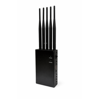 Disturbatore portatile PROFI a 5 antenne per segnali GSM/DCS/4G/3G/GPS/GLONASS/WIFI
