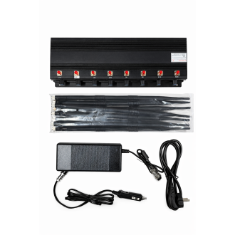 Disturbatore a 8 antenne PROFI per segnali GSM/DCS/3G/4G/GPS/WIFI/PHS/4G1