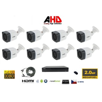 Set di telecamere a 8 canali 2Mpx 8AHD6