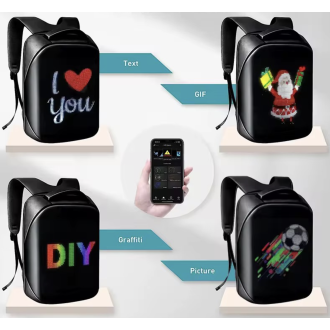 Zaino con schermo LCD - Smart WiFi, controllo tramite app
