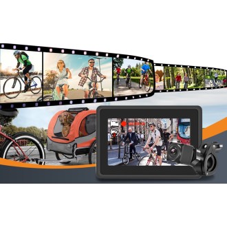 Sistema di telecamere di sicurezza per bicicletta o moto con telecamera FULL HD e monitor da 4,3" - BIKE-1080 PLUS