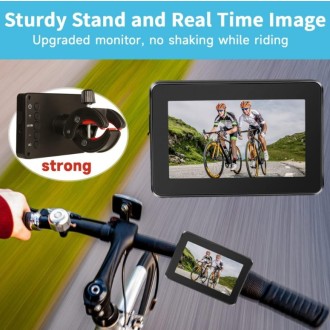 Sistema di telecamere di sicurezza per bicicletta o moto con telecamera FULL HD e monitor da 4,3" - BIKE-1080 PLUS