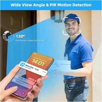 Spioncino digitale per porte con telecamera Wi-Fi e display HD 4,3" PD10-B