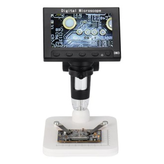 Microscopio digitale a LED con fotocamera e display da 4,3" con ingrandimento 50-1000×