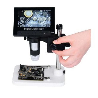 Microscopio digitale a LED con fotocamera e display da 4,3" con ingrandimento 50-1000×