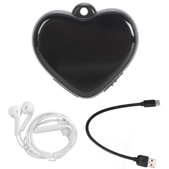 Mini dittafono nascosto in un ciondolo a forma di cuore Q66