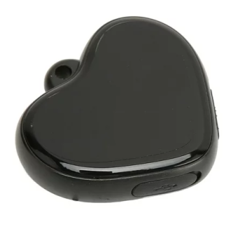 Mini dittafono nascosto in un ciondolo a forma di cuore Q66
