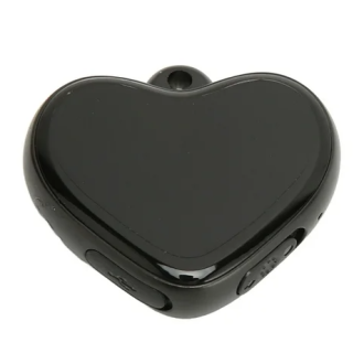 Mini dittafono nascosto in un ciondolo a forma di cuore Q66