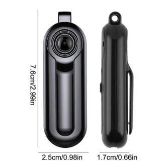 Mini telecamera portatile Full HD con dittafono e clip per il fissaggio