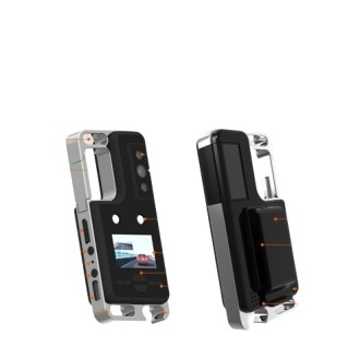 Mini telecamera portatile rotante da indossare con display LED, luce SOS e visione notturna