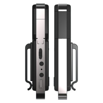 Mini telecamera portatile rotante da indossare con display LED, luce SOS e visione notturna