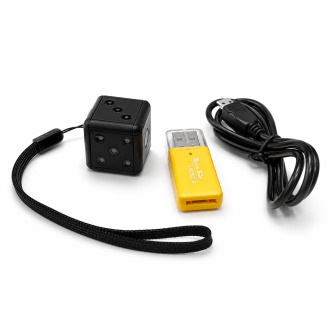 La più piccola mini telecamera Full HD a cubo con visione notturna IR