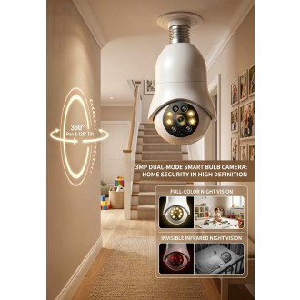 Telecamera Wi-Fi rotante a 360° nascosta in una lampadina ITY-R22