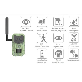 Fototrappola H9 con doppio obiettivo