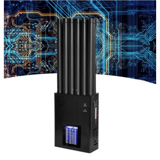 Disturbatore portatile a 12 antenne per segnali 2G (GSM, CDMA, PCS, DCS), 3G/UMTS, 4G (Mobile, LTE), 5G, GPSL1 e WiFi (2.4G, 5.2G, 5.8G)