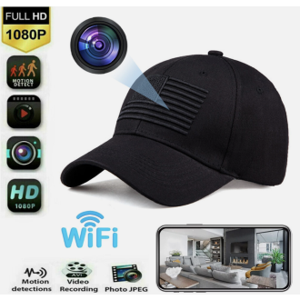 Cappellino con telecamera WiFi Full HD nascosta
