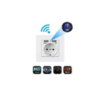 Mini telecamera nascosta in presa elettrica WiFi con USB