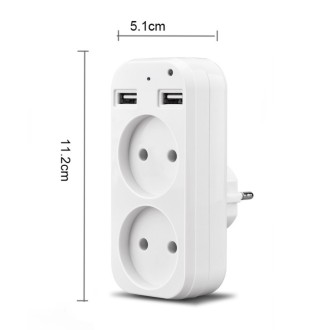 Telecamera WiFi nascosta in presa multipla con doppia porta USB