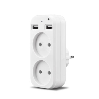 Telecamera WiFi nascosta in presa multipla con doppia porta USB