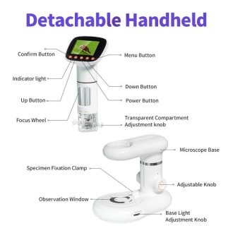 Microscopio intelligente per bambini con luce e display a LED