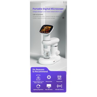 Microscopio intelligente per bambini con luce e display a LED