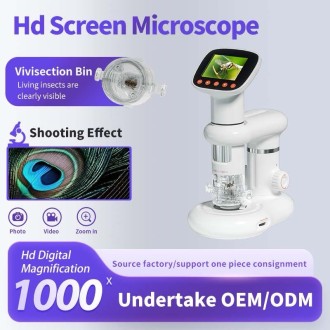 Microscopio intelligente per bambini con luce e display a LED