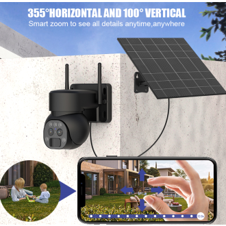 Telecamera di sicurezza IP PTZ solare 4G rotante Y9