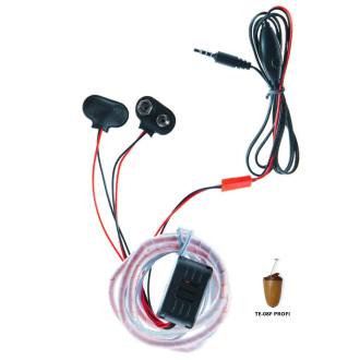 Auricolare spia con loop cablato 9V