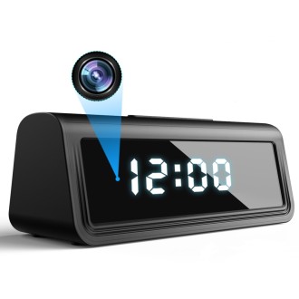 Orologio da tavolo con telecamera WiFi 4K, rilevamento movimento e visione notturna