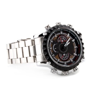 Orologio argento con telecamera IR e memoria interna da 32 GB