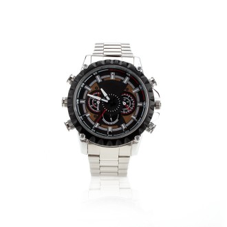 Orologio argento con telecamera IR e memoria interna da 32 GB