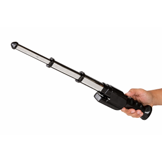 Storditore elettrico telescopico con sirena e torcia LED per autodifesa professionale