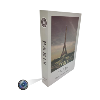 Telecamera Wi‑Fi nascosta in un finto libro