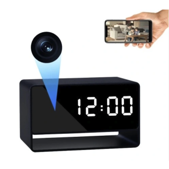 Telecamera Wi-Fi nellorologio digitale con visione notturna e rilevamento del movimento K88