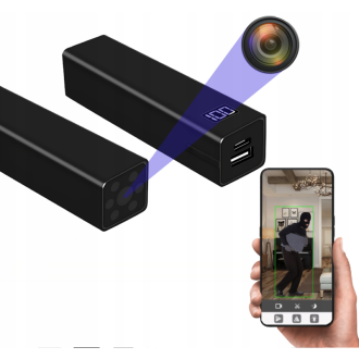 Telecamera Wi-Fi integrata in power bank con visione notturna IR