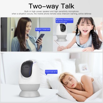 Telecamera rotante Wi-Fi con sensore PIR e visione notturna