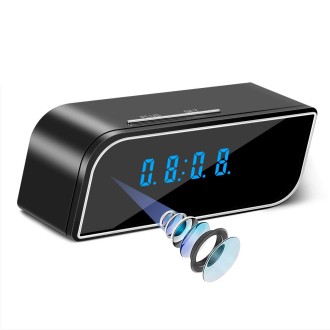 Orologio digitale con telecamera Wi-Fi, visione notturna e rilevamento del movimento V38