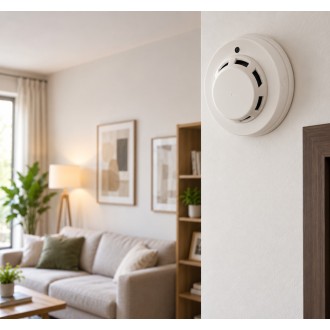 Telecamera WiFi in un finto rilevatore di fumo