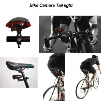 Telecamera posteriore per bicicletta FULL HD con streaming live WiFi su smartphone (iOS/Android) + indicatori di direzione e luce di segnalazione a LED