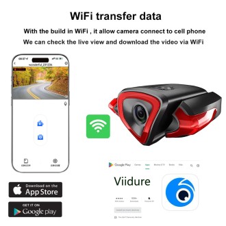 Telecamera posteriore per bicicletta FULL HD con streaming live WiFi su smartphone (iOS/Android) + indicatori di direzione e luce di segnalazione a LED