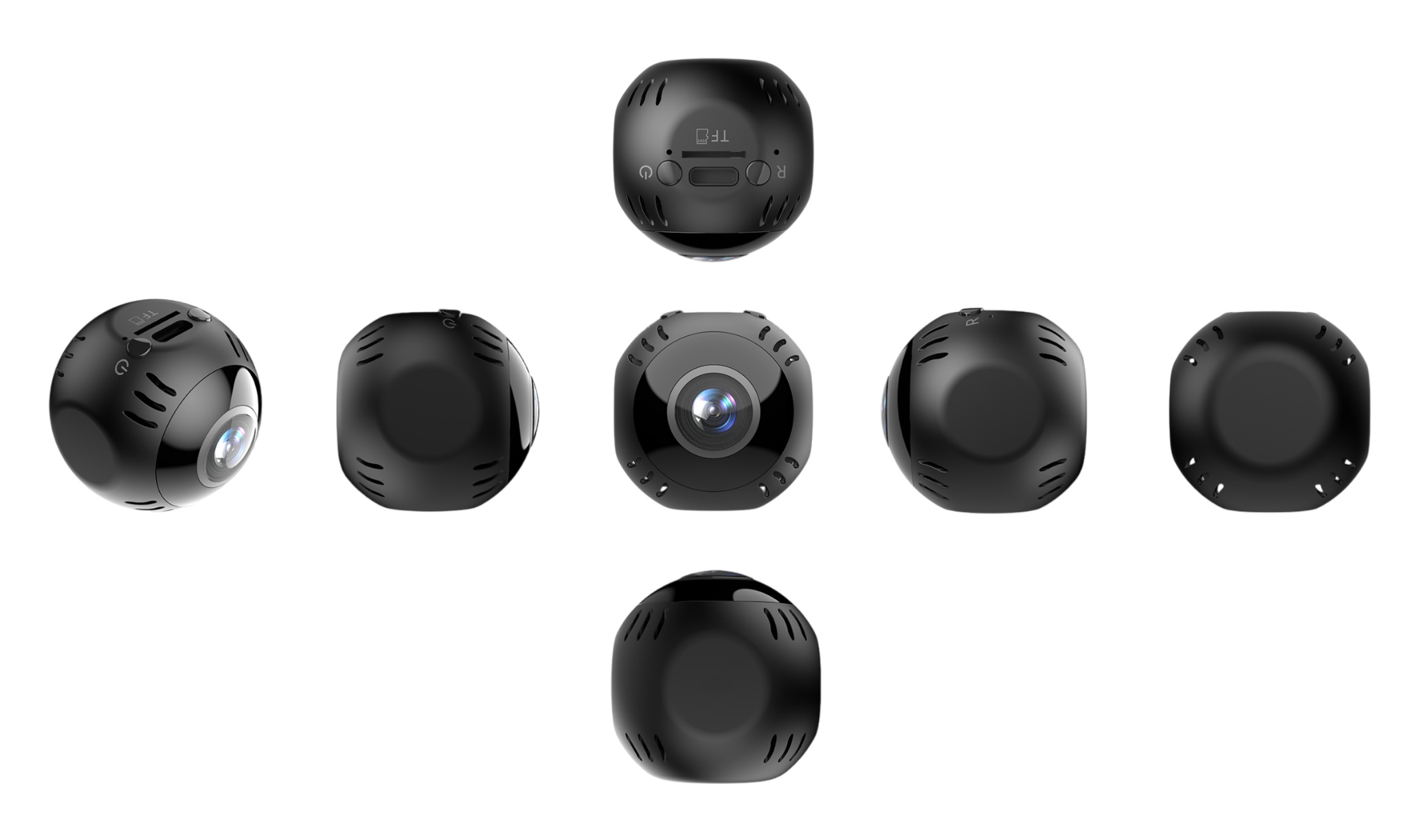 Mini telecamera Wi-Fi L30 – sette viste – sfondo bianco